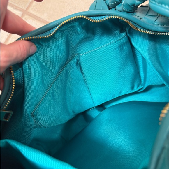 The Brigitte Satchel by Melie Bianco In Foliage Teal Green - Picture 11 of 13